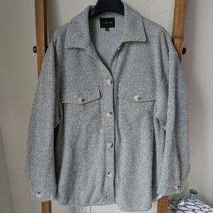 Timing Women's Light Gray Utility Jacket/ Shirt - Size M